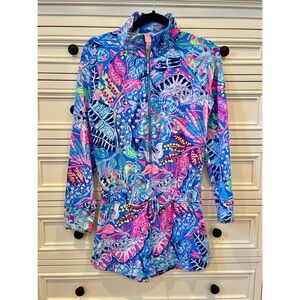 Lilly Pulitzer Skipper Romper Fantasy Garden Size XS